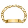 Black Bow Jewelry Men's 8mm 14k Yellow Gold Solid Figaro I.D. Bracelet, 8 Inch - 4 of 4