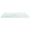 vidaXL Table Top, White 23.6"x23.6" 0.2" Tempered Glass with Marble Design - 4 of 4