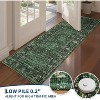 Washable Vintage Floral Distressed Rugs, Low Pile Non Slip Carpet, Soft Mat for Living Room Office Kitchen Laundry Hallway Entryway - 2 of 4