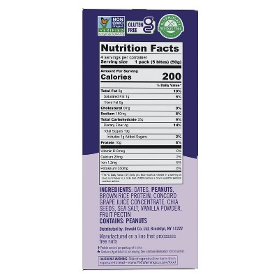 Smash Foods Gluten Free Peanut Butter & Concord Grape Jam Snack Bites Protein Bites - 10g Protein - 7.1oz/4pk