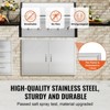 VEVOR BBQ Access Door, 39W x 26H Inch Double Outdoor Kitchen Door, Stainless Steel Flush Mount Door, Wall Vertical Door with Handles and Hooks - 4 of 4