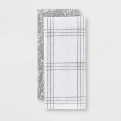 2pk Cotton Flat Weave Striped Kitchen Towels - Threshold™ : Target