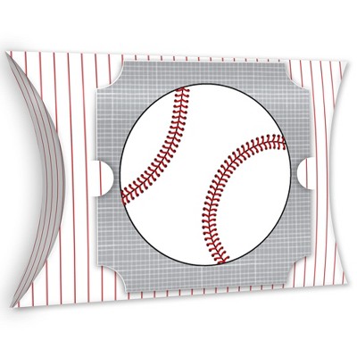 Big Dot of Happiness Batter Up - Baseball - Favor Gift Boxes - Baby Shower or Birthday Party Large Pillow Boxes - Set of 12