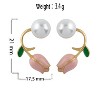 925 Silver Tulip Earrings for Women, Eccentric Ear Jewelry That Don't Need to Take Off - 2 of 4