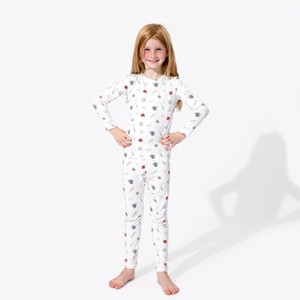 Bellabu Bear Baby Baseball Bamboo Kids Pajamas - 1 of 4