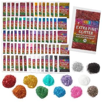 Bright Creations Fine Glitter for Crafts, Resin, Nails, Slime & Epoxy (80 Colors, 400g)