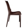 LeisureMod Kent 5-Piece Outdoor Dining Set with Plastic Square Table and 4 Stackable Chairs with Weave Design - 3 of 4