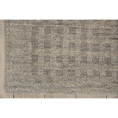 Charcoal Shadowbox 5' x 7' Hand-Woven Wool Area Rug