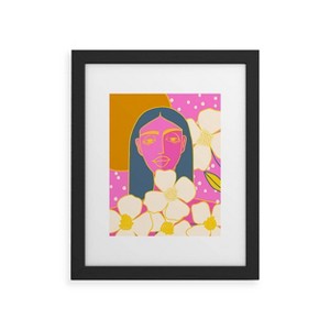 Deny Designs Maritza Lisa A Girl And Her Flowers Framed Art Print - 1 of 4