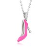 Ross-Simons Pink Enamel High-Heel Pendant Necklace in Sterling Silver - 3 of 4
