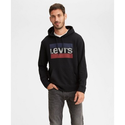 mens black levis hoodie