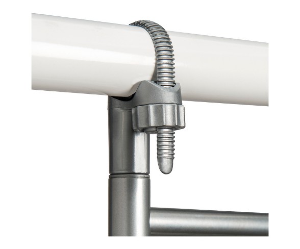 Lynk Hanging Pivoting Scarf Rack and Accessory Holder - Closet Hanger Organizer Rack - Platinum
