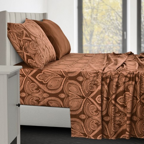 6PC Bed Sheets Set Paisley Sweet Dream Ultra Soft Microfiber