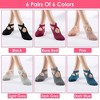 NPolar "6 Pairs Women's Non-Slip Yoga Socks with Straps for Pilates, Dance, Indoor Use" Red, Black Pink, Light Grey, Dark Grey, Blue - 4 of 4
