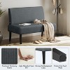 Yaheetech Armless Loveseat, Mini Sofa Seat made with Rubberwood Legs and USB Ports for Living Room - 4 of 4