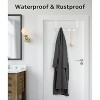 LunaLulinlk Over The Door Hooks with 5 Coat Hooks, Over The Door Towel Rack Door Hanger Hook Hat 1 Pack White - 4 of 4