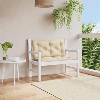 vidaXL Garden Bench Cushion Beige 39.4"x(19.7"+19.7")x2.8" Oxford Fabric