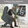 Oversized Power Lift Recliner Chair in Fabric with Remote Control and Side Pocket,Reclining Sofa for Seniors-The Pop Home - 3 of 4