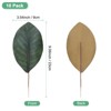 Unique Bargains Artificial Green Magnolia Leaf with Stem for DIY 10 Pcs - 3 of 4