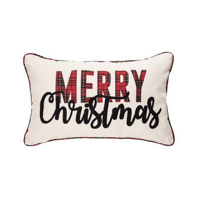 C&F Home Merry Christmas 14" x 22" Embroidered Throw Pillow
