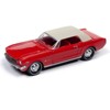 1964 1/2 Ford Mustang Rangoon Red w/Red Interior w/Collectible Tin Display "Introducing The Ford Mustang" 1/64 Diecast Model Car by Johnny Lightning - 2 of 3