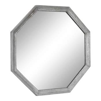 26"x26" Ocono Octagon Mirror Metal Silver - Kate & Laurel All Things Decor
