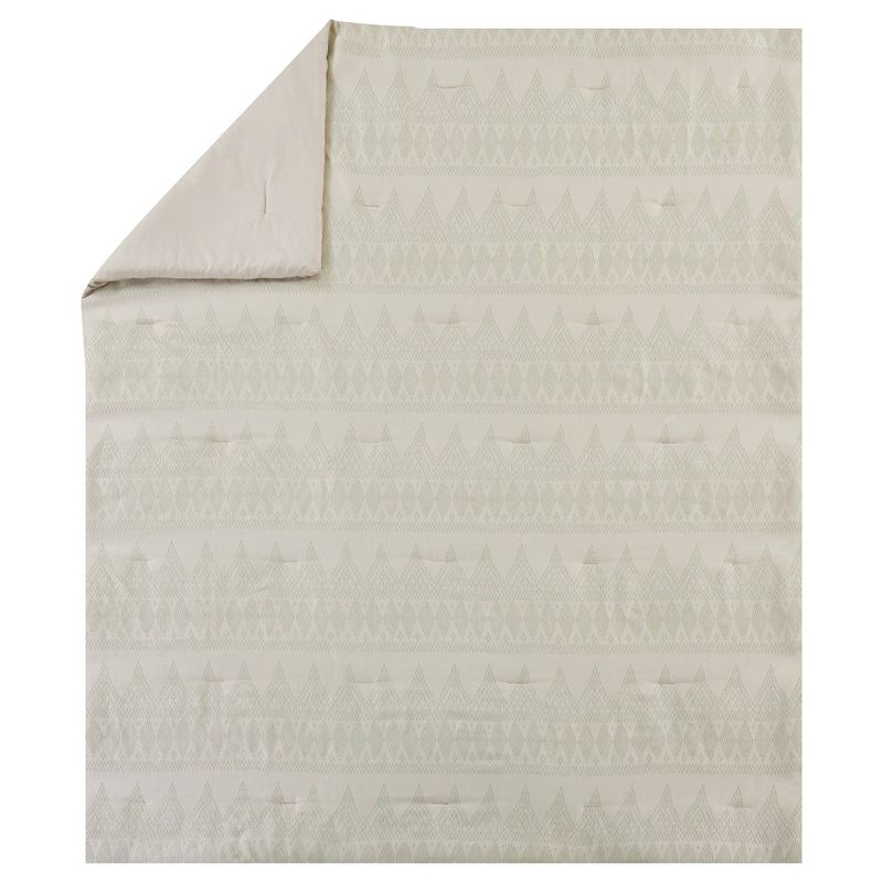 Ayesha Curry 3pc Woven Diamonds Duvet Set Taupe, 3 of 6