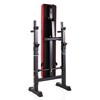 Adjustable Folding Multifunctional Workout Station Adjustable Workout Bench with Squat Rack Balck Red - 4 of 4