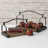 Sullivans Set Of 2 Wooden Trays 10"H & 8.25"H Brown - 2 of 4