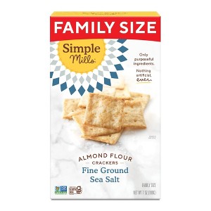 Simple Mills Sea Salt Crackers Family Size - 7oz - 1 of 4