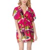 LA LEELA Women's Mini Loose Swimwear Dress Beach Cover Up Beachwear Tunics Swim - 3 of 4