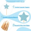 Unique Bargains Non-Edible Star Paper Bamboo Picks Birthday Cake Decorations Toppers 50 Pcs - 3 of 4