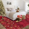 Christmas Snowflake Area Rug with Non-Slip Backing, Machine Washable Low Pile Carpet for Living Room and Bedroom Holiday Decor - 4 of 4