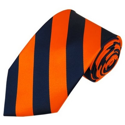 Thedappertie Men's Navy Blue And Orange 3.25 W And 58 L Inch College ...