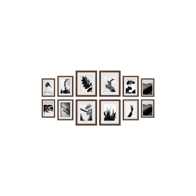 Haus and Hues Richmond Gallery Wall Frame Set with Real Glass and Mat