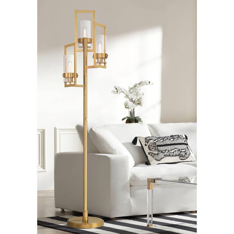 Possini Euro Design Possini Euro Vicente 66 1/2" Warm Gold Modern 3-Light Floor Lamp, 2 of 9