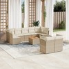 vidaXL Garden Sofa Set Beige, Brown, Cream - 2 of 4