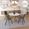 LeisureMod Bristol 35'' Modern Round Dining Table – Durable MDF Top and Wood-Transfer Natural Steel Base for Kitchen, Dining Room, or Cafes - 2 of 4