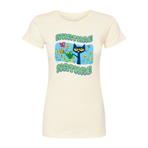 Women's - Pete the Cat - Nurture Nature Fitted Graphic T-Shirt - 1 of 3
