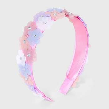 Girls' Headband with Chiffon Flowers - Cat & Jack™ Pink