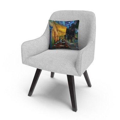 Vincent van Gogh 'Cafe Terrace' 16 x 16 Decorative Throw Pillow