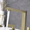 Munora Widespread Brushed Gold Bathroom Sink Faucet Double Handle Solid Brass - 3 of 4