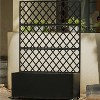 Raised Garden Bed with Flower Box Kit – 3-in-1 Galvanized Metal Planter, Trellis, Privacy Screen, Wheels, Slim Vertical Design - 4 of 4