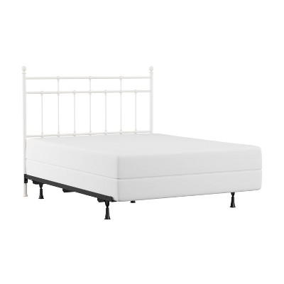 Full/Queen Providence Metal Headboard and Frame with Spindle Design Soft White - Hillsdale Furniture