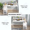 GDFStudio Riley Modern L-Shaped Office Desk with Monitor Riser, Drawers, and Storage Shelves - 4 of 4