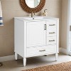 30" Bathroom Vanity with Ceramic Sink, Soft-Close Door with Built-in Shelf, Deep Drawer, Standard Drawer, Long Divider Drawer - Leovsnove - 2 of 4
