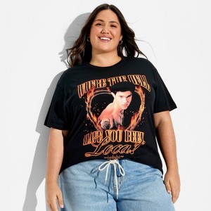 Women's WTH Loca Short Sleeve Graphic T-Shirt - Black 2X : Target