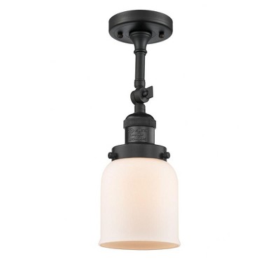 Bell - 1 Light Semi-Flush Mount In Industrial Style-13.5 Inches Tall and 5 Inches Wide