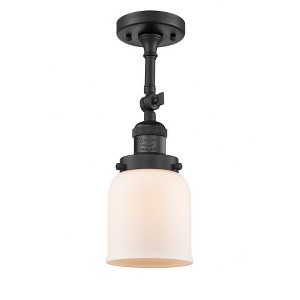 Bell - 1 Light Semi-Flush Mount In Industrial Style-13.5 Inches Tall and 5 Inches Wide - 1 of 1