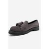 Milly - Grey Suede Leather Tassel Loafers | Forever & Always Shoes - 4 of 4